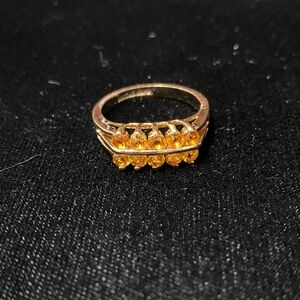 Vintage 14KT. G.E. Gold Ring with gold crystal Stones